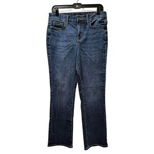 NYDJ High Rise Straight Cool Embrace Denim Jeans 10T Blue Stretch Denim